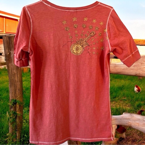 VINTAGE 90s Lucky Brand “Lovefest” Tee | Size L. Retro Y2K Boho  Mall Indie goth - Picture 9 of 13